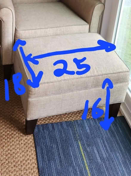 Photo of free Beige Chair & Ottoman - Good (Bloomfield, NJ) #4