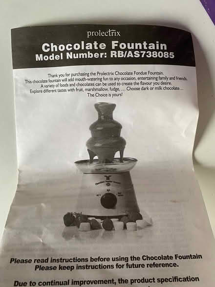 Photo of free Chocolate fountain (Seer Green HP9) #2