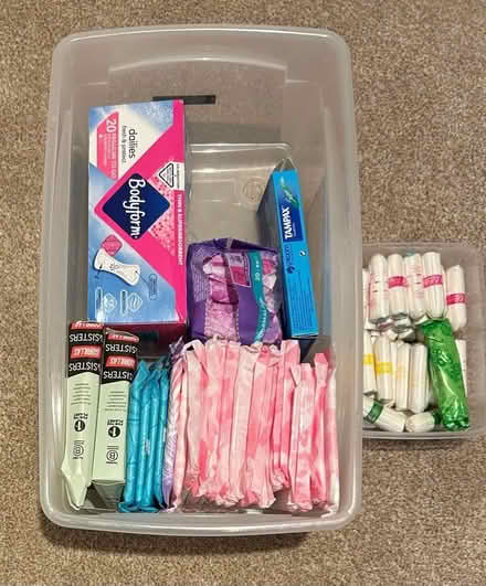 Photo of free Large number of sanitary towels & tampons (North Tonbridge TN10) #1