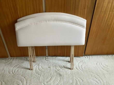 Photo of free Pair of cream slot-on velour covered headboards for (Dimbles WS13) #3