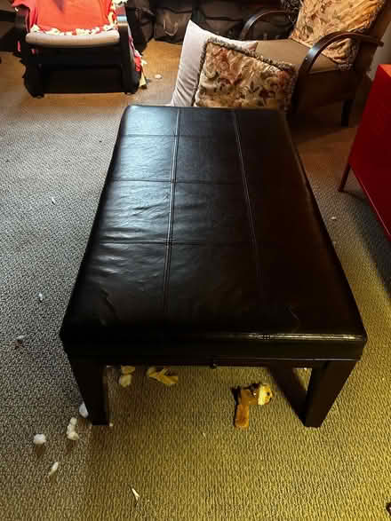 Photo of free Large Leather Coffee Table (Maple Leaf/Northgate) #3