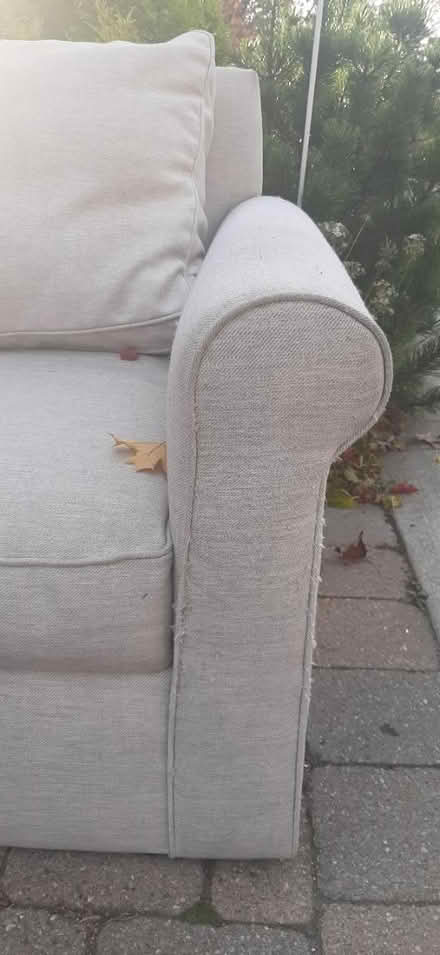 Photo of free Curb find: beige fabric loveseat (Bloor St W & Jane St) #2