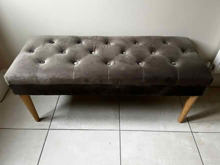 Photo of free Upholstered Otterman Grey Bench (LS23 6FA) #1