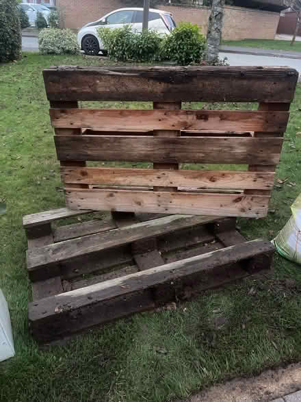 Photo of free 2 wood pallets for fire wood (s.wootton, PE30) #1