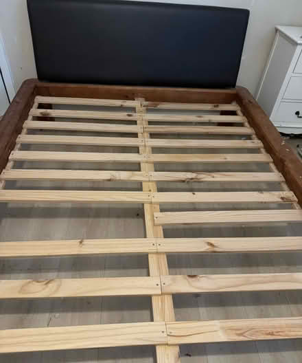 Photo of free Vinyl Headboard & Wooden Double Bed (Hambleton YO8) #2