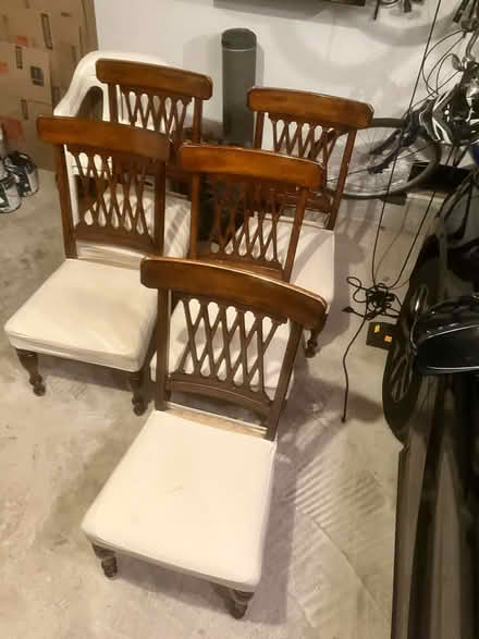 Photo of free Five dining chairs (used) (Wheaton) #1