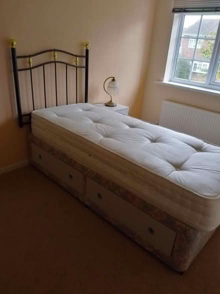 Photo of free Divan single bed and mattress (Greestead CO4) #1