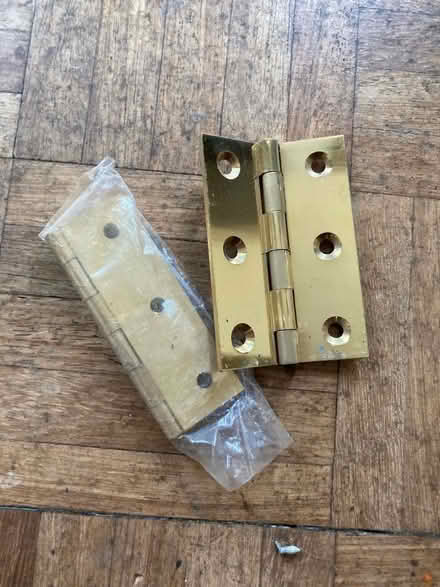 Photo of free 2 brass hinges 7.5cm (Clifton YO30) #1