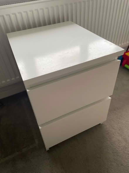 Photo of free White IKEA Bedside Drawers (Barming) #1