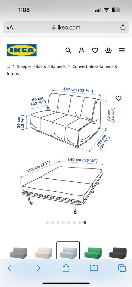 Photo of free IKEA futon (Lakeside) #3