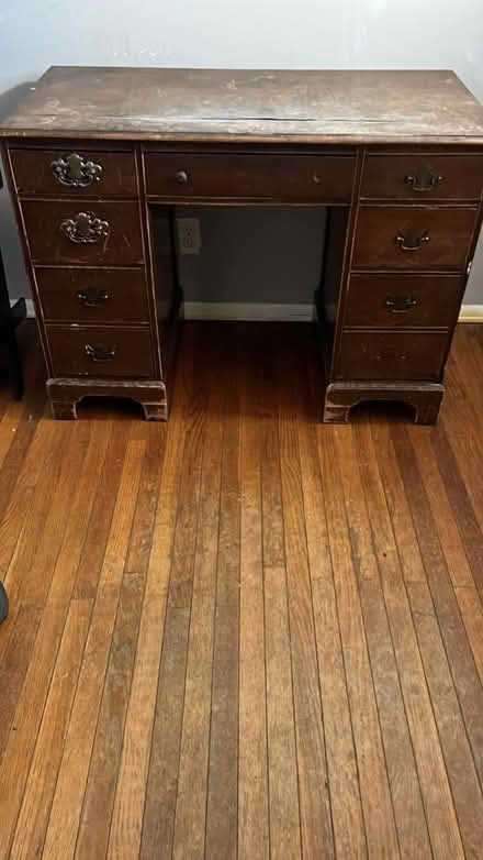 Photo of free Wood Desk and Chair (Near Sherman School Henrietta) #1