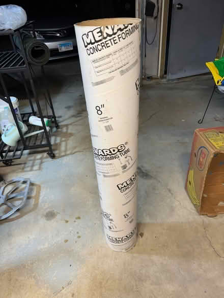 Photo of free 44” x 8” concrete, forming tube (Park Ridge) #1