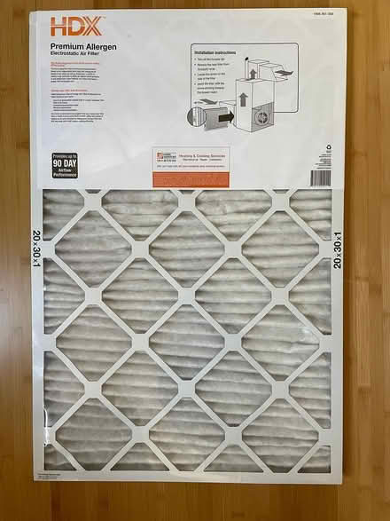 Photo of free HDX Electrostatic Air Filter (Battery Park City) #2