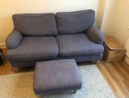 Photo of free Grey sofa and footstool (West hampstead) #1