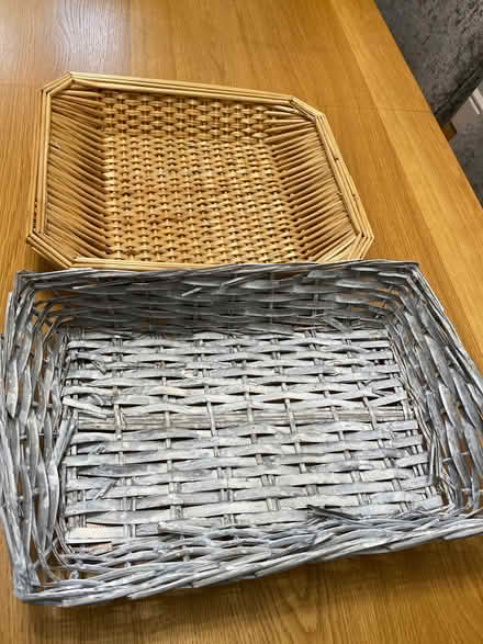 Photo of free 2 wicker type trays/baskets (Cheltenham GL52) #1