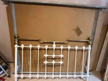 Photo of free Wrought iron and brass bed (used) (Harborne) #1