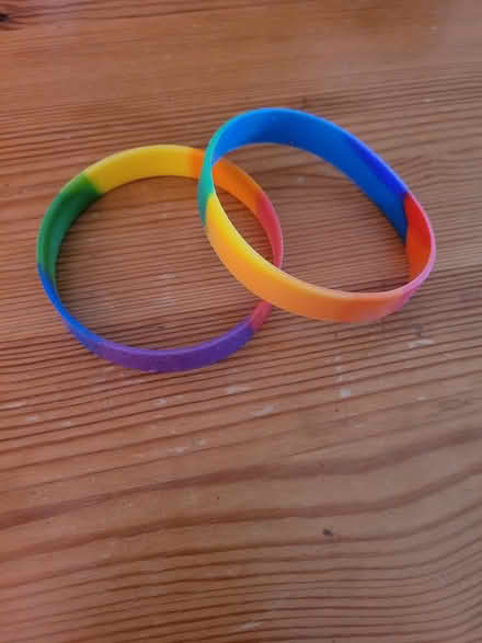 Photo of free 2 rainbow wrist bands (Bloomingdale, NJ) #1