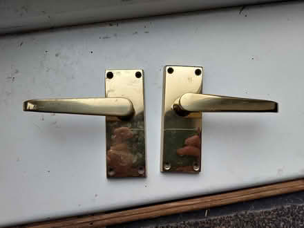 Photo of free Brass door lever handles (Scotches DE56) #1