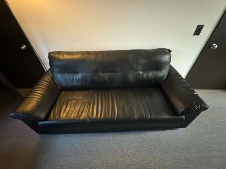 Photo of free Faux leather sofa/couch (Sudbury) #2