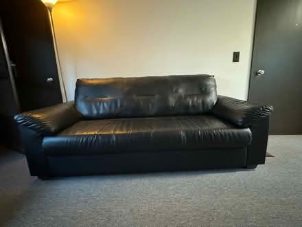 Photo of free Faux leather sofa/couch (Sudbury) #3