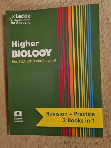 Photo of free SQA Higher Biology revision & practice book (AB21) #1