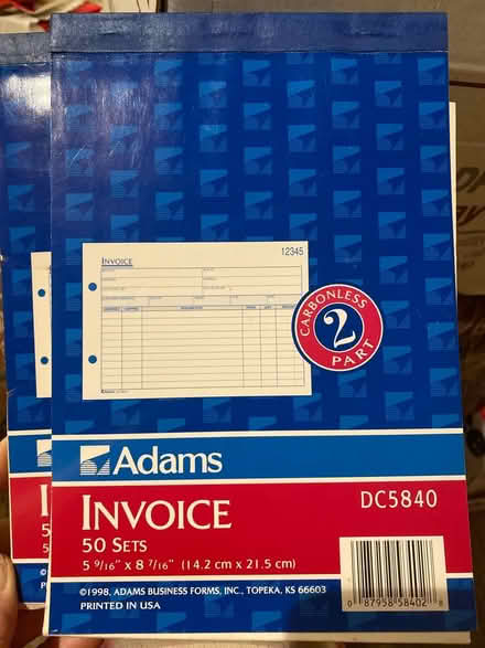 Photo of free 2 Invoice books (Carbonless-2 part) (Darien - near 75th x Cass Ave.) #1