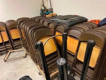 Photo of free Metal folding chairs .. approx 250 (Kirkwood Methodist Church) #1