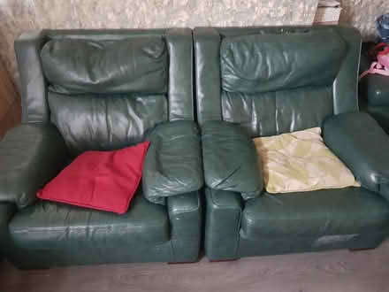 Photo of free 2 seater and 3 arm chair with a cushion table (Springfield WV10) #4