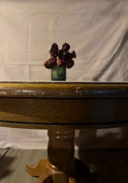 Photo of free Round wooden table (Belmont Cragin) #3