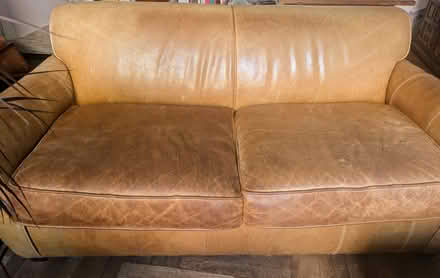 Photo of free Leather sleeper couch (Flatbush - Prospect Lefferts) #1