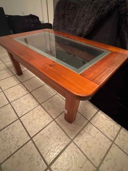 Photo of free Glass and wood coffee table (Laurel, MD) #2