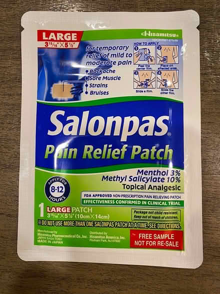 Photo of free Salonpas pain relief patches (San Rafael) #1