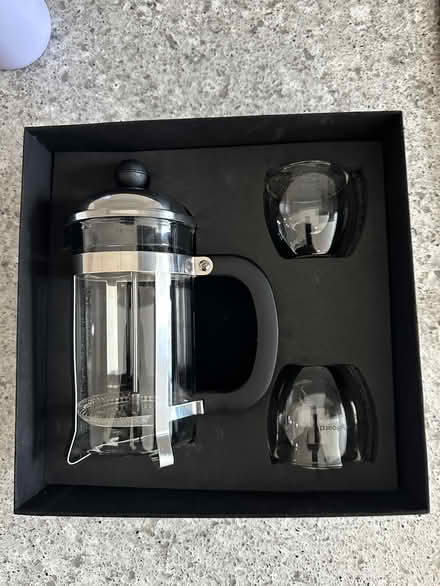 Photo of free Bodum and two glasses (Old Ottawa East) #1