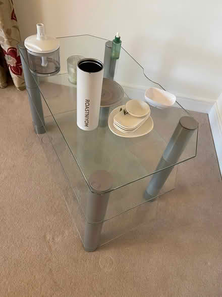 Photo of free glass TV table (East Ham E6) #1