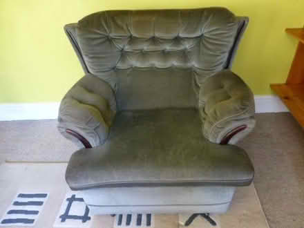 Photo of free 3 piece suit, sofas, chair, footstool, grey, good condition, (Coventry CV1) #3