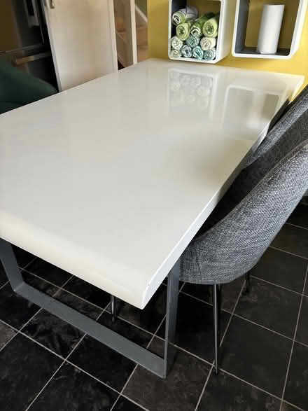 Photo of free White gloss kitchen table (Talbot Woods BH4) #3