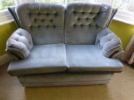 Photo of free 3 piece suit, sofas, chair, footstool, grey, good condition, (Coventry CV1) #2