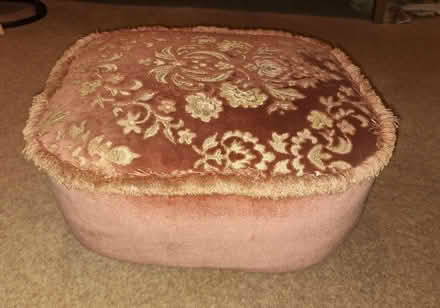 Photo of free Upholstered Pouffe/Footstool (Ossett WF5) #1