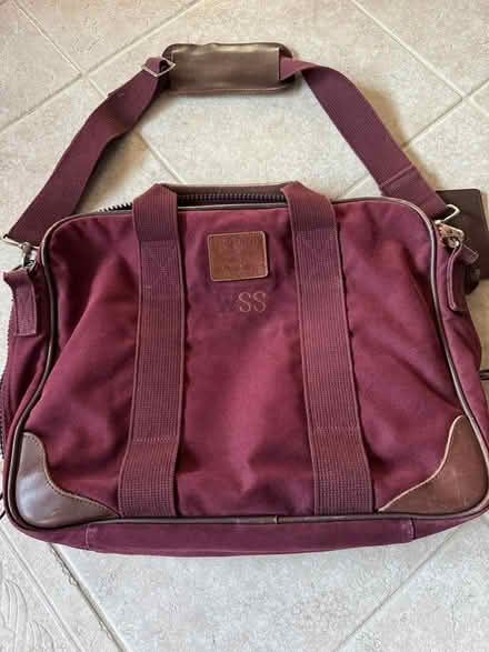 Photo of free Maroon canvas briefcase (Swarthmore) #1