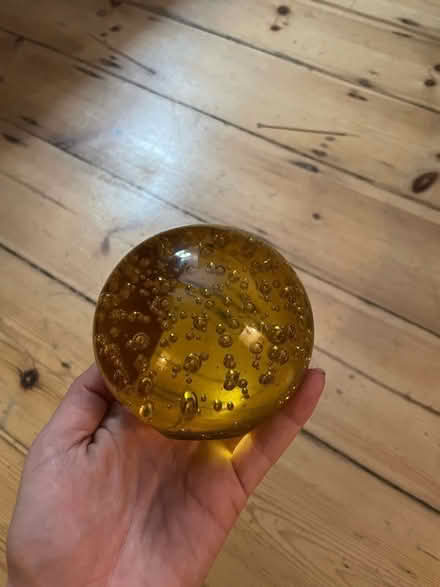 Photo of free Amber glass paper weight ornament (Camberwell SE5) #1