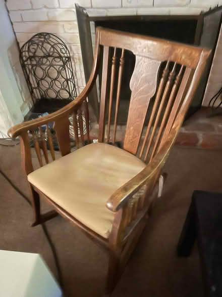 Photo of free Vintage oak rocker (American University Park) #1