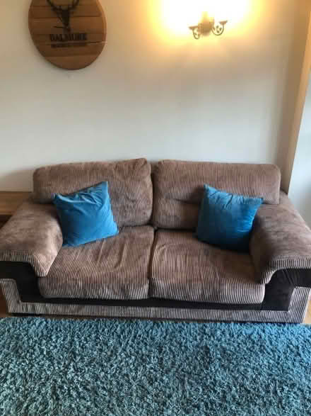 Photo of free 3 seater sofa and cuddle chair (Netherton Braes G76) #3