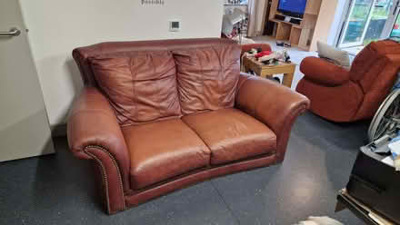 Photo of free Leather sofa (Boxted CO4) #1