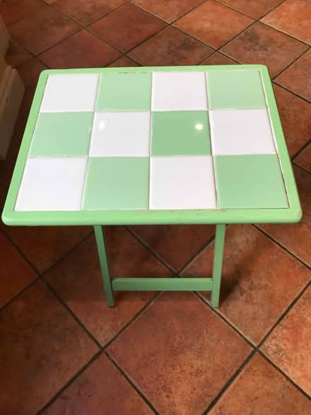 Photo of free Small Fold Up Tile Top Table (Riddlesdown CR8) #2