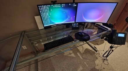 Photo of free Ikea Glass L-shaped desk (Huntley, il) #1