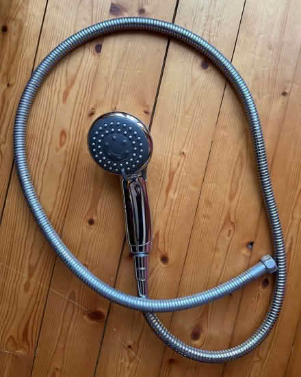 Photo of free Chrome electric shower hose and head (used) (Nether Edge S7) #1