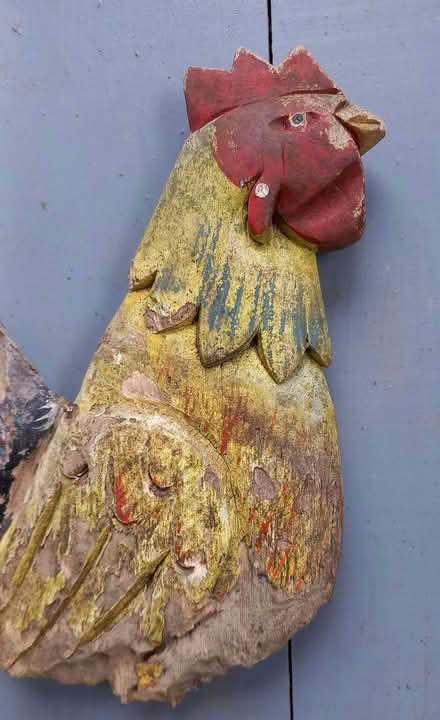 Photo of free Painted Wooden Cockerel (Penzance TR18) #2