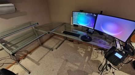 Photo of free Ikea Glass L-shaped desk (Huntley, il) #3