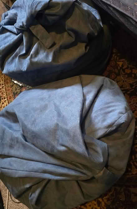 Photo of free Two blue bean bags (Chapeltown S35) #2