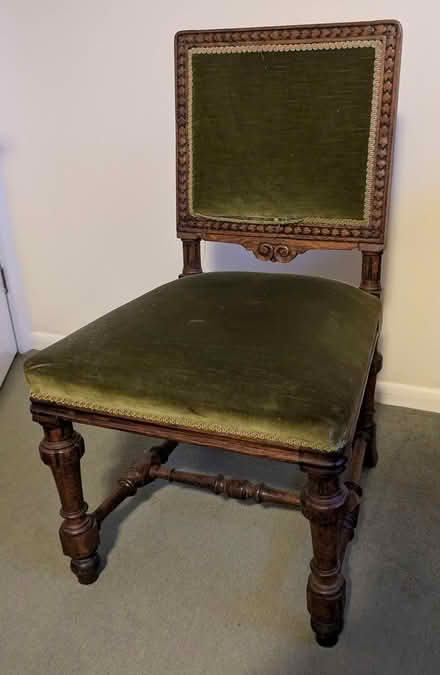 Photo of free 6 Solid Oak antique chairs (Great Bookham - KT23) #1